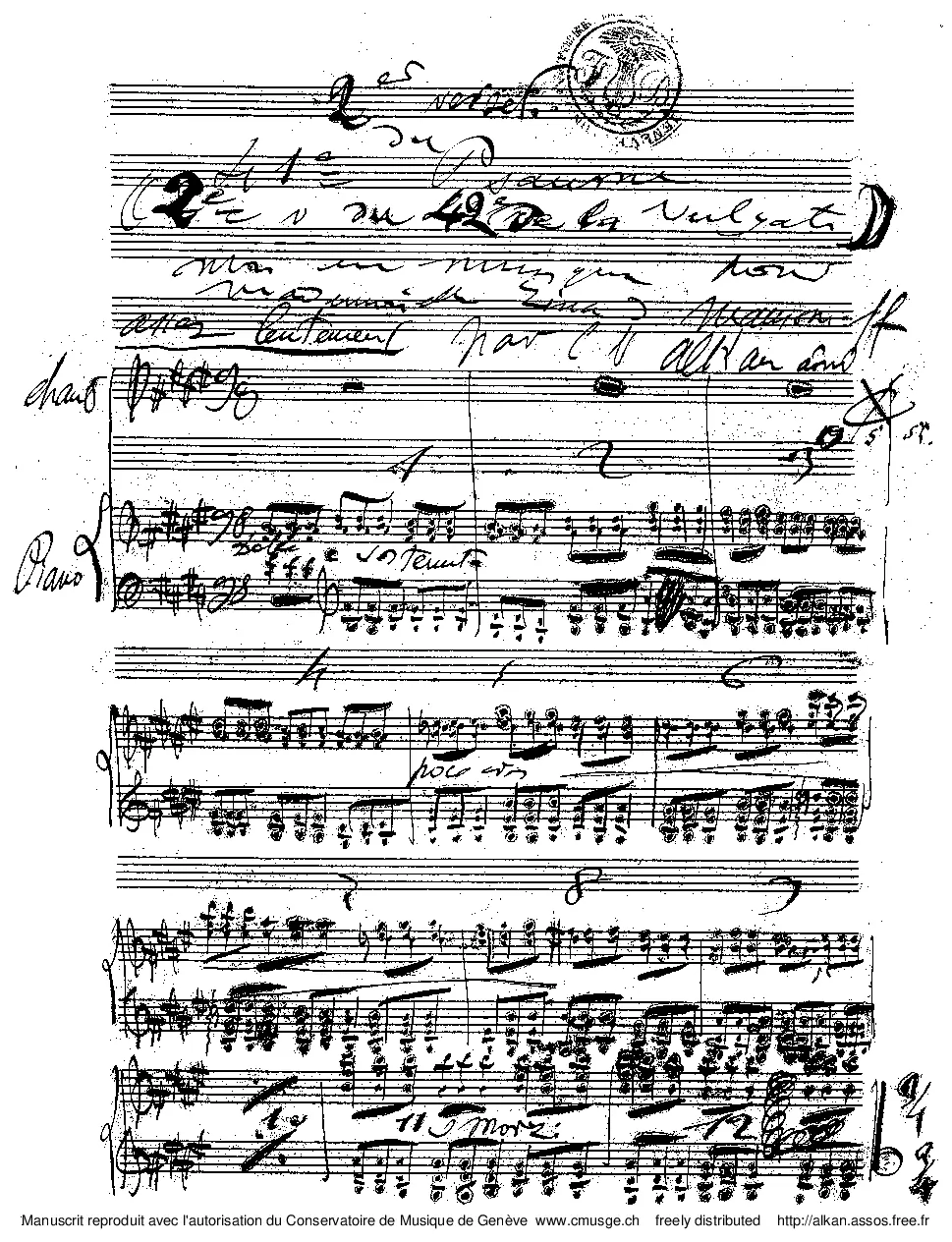 Deuxième verset du 41e Psaume (2e vt du 42e de la Vulgate) - Page 1