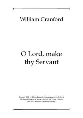 O Lord, make thy Servant Charles