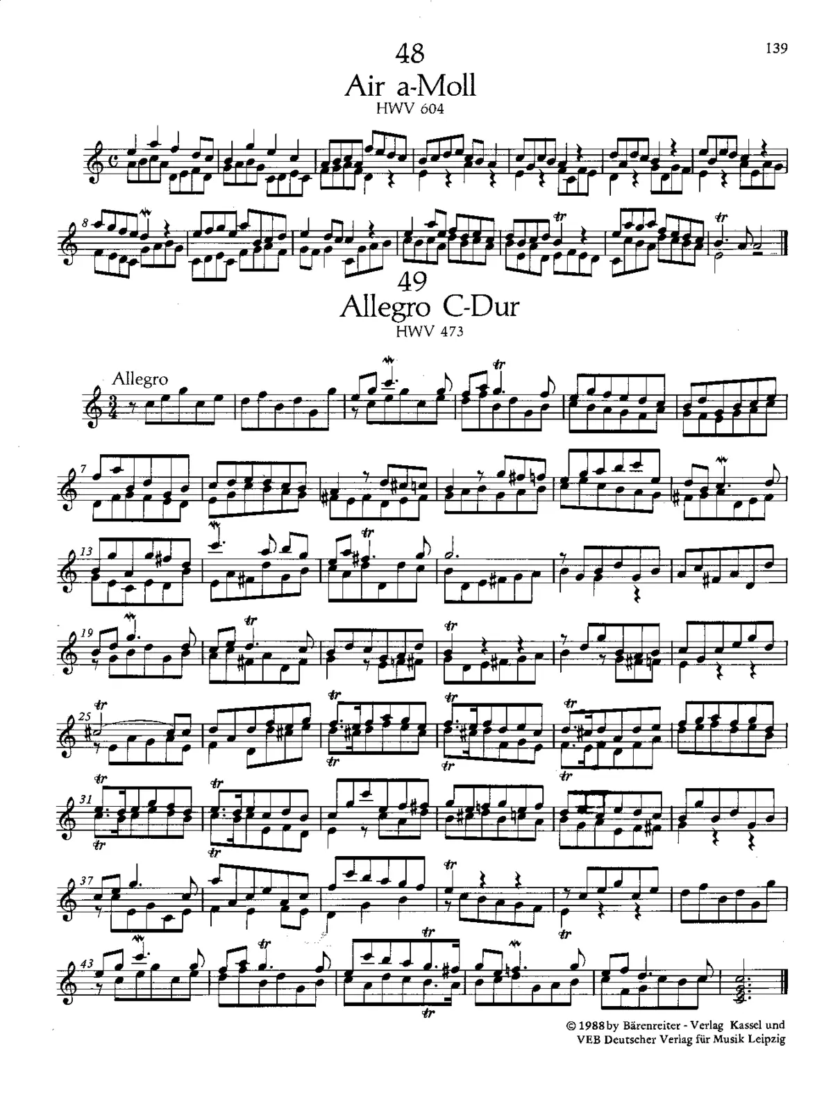 Air in A minor - Page 1