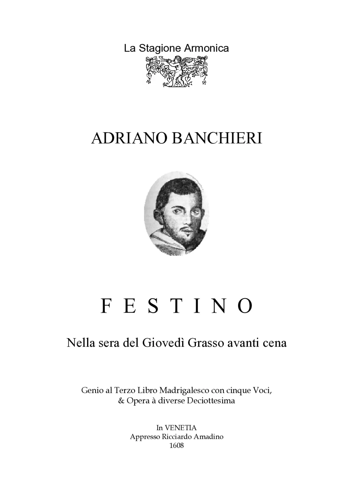 Festino nella sera del giovedì grasso, Op. 18 - Page 1