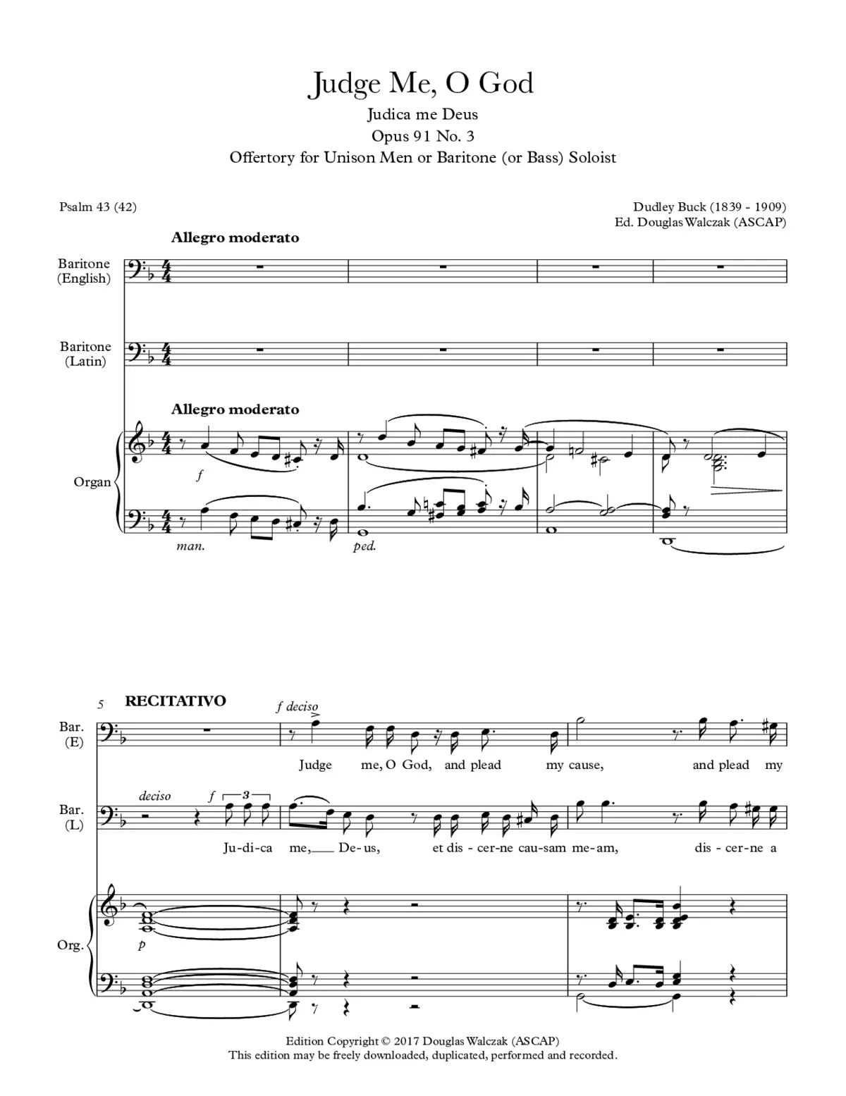 Judge me, O God (Judica me Deus) Op. 91, No. 3 - Page 1