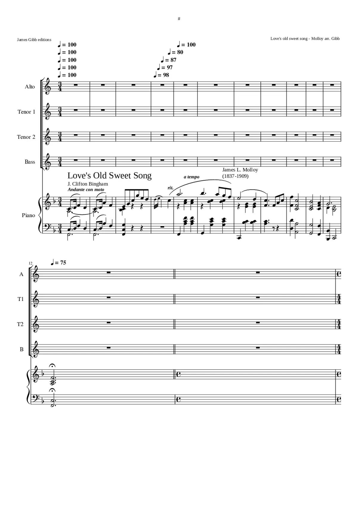 Love's Old Sweet Song - Page 1