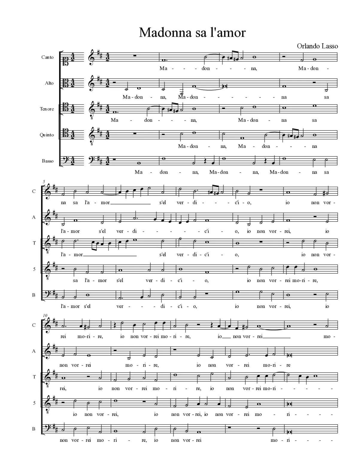 Madonna sa l'amor - Page 1
