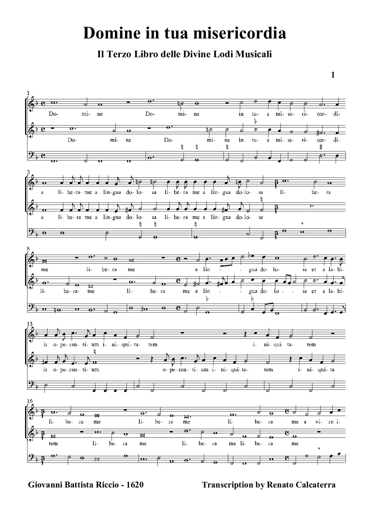 Domine in tua misericordia - Page 1
