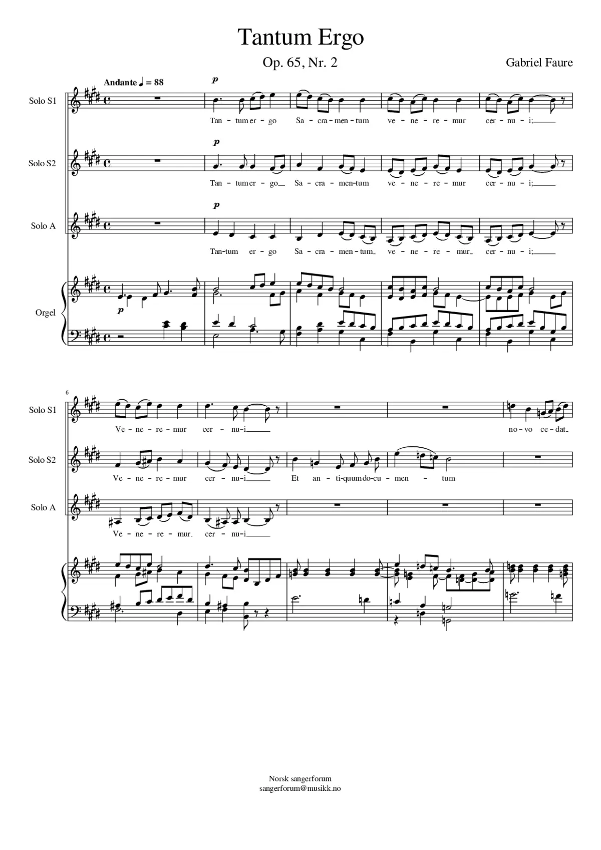 Tantum ergo Op. 65 no. 2 - Page 1