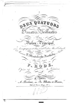 2 Quatuors ou Sonates brillantes
