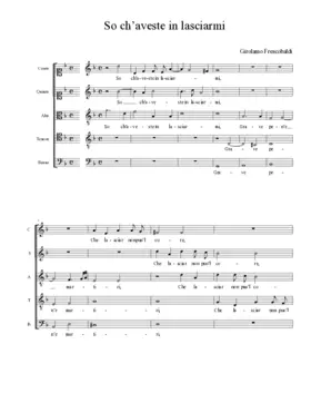 So ch’aveste in lasciarmi