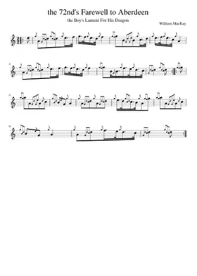 the 72nd Highlanders' Farewell to Aberdeen