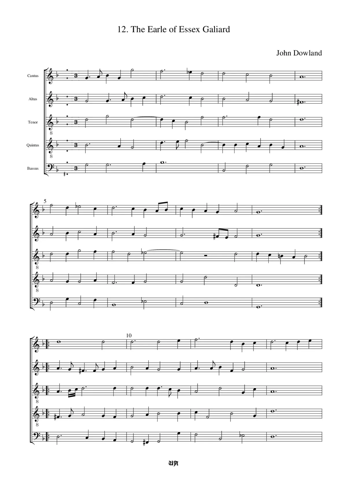 The Earl of Essex Galliard - Page 1