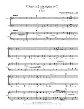 Messe à 2 voix égales in C op. 335