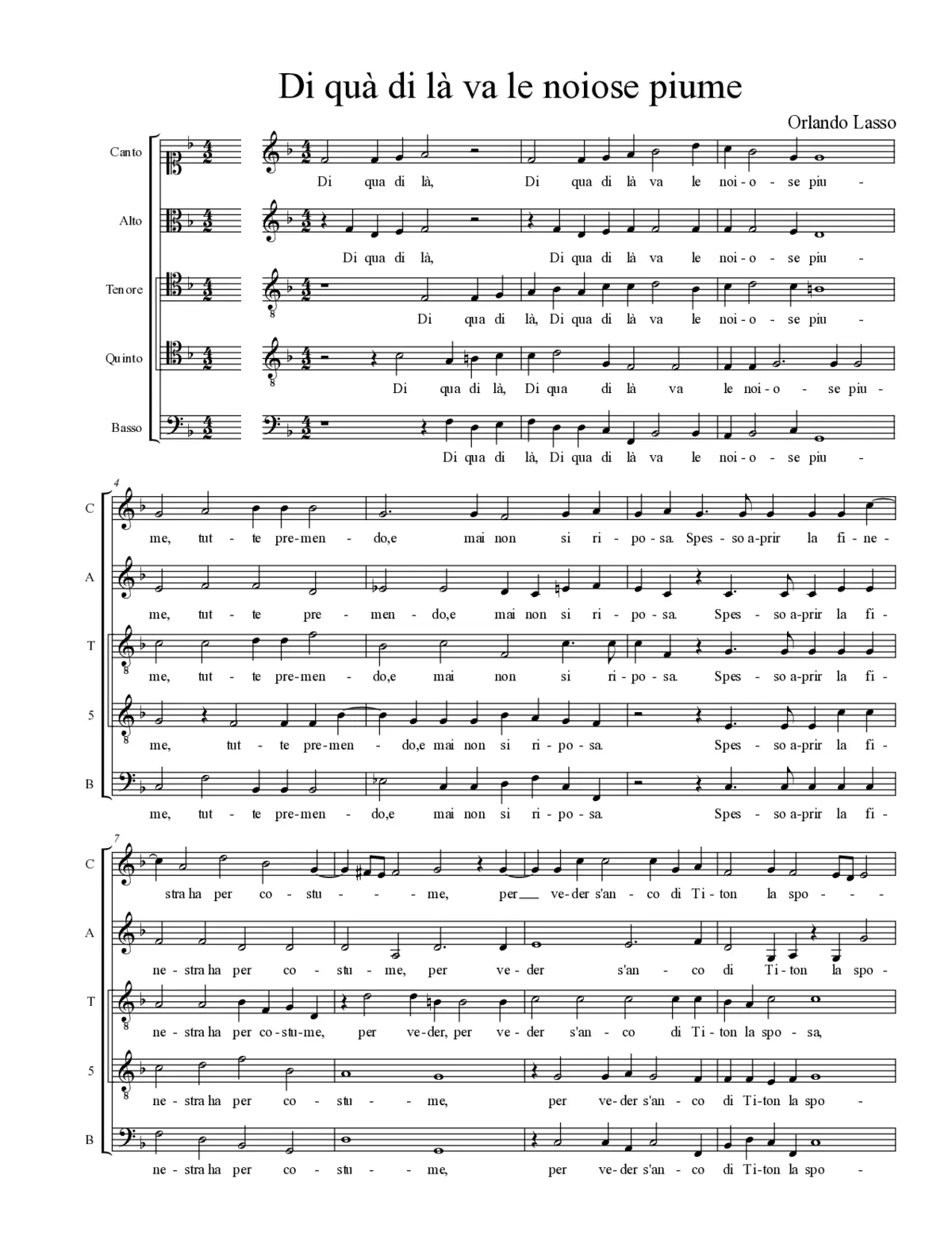 Di quà di là va le noiose piume - Page 1
