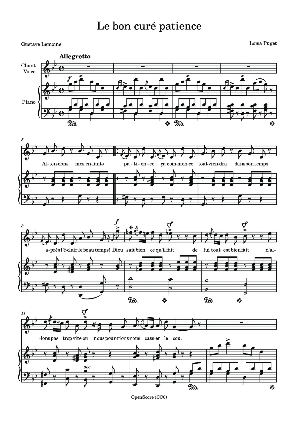 Le bon curé patience - Page 1