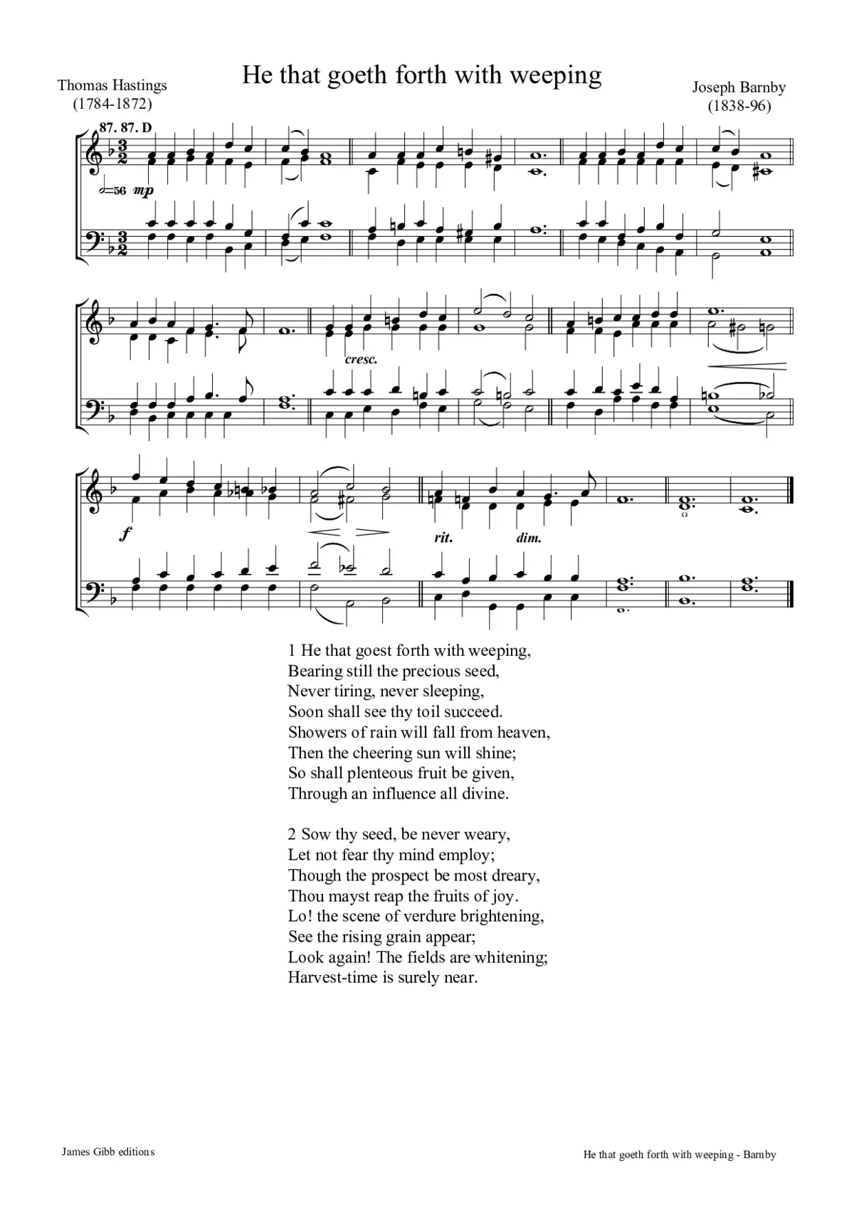 He that goeth forth with weeping - Page 1