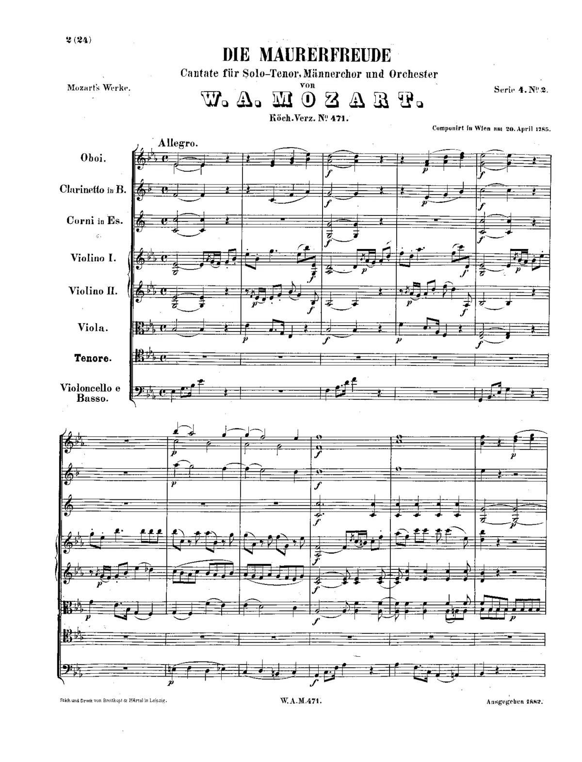 Die Maurerfreude - Page 1