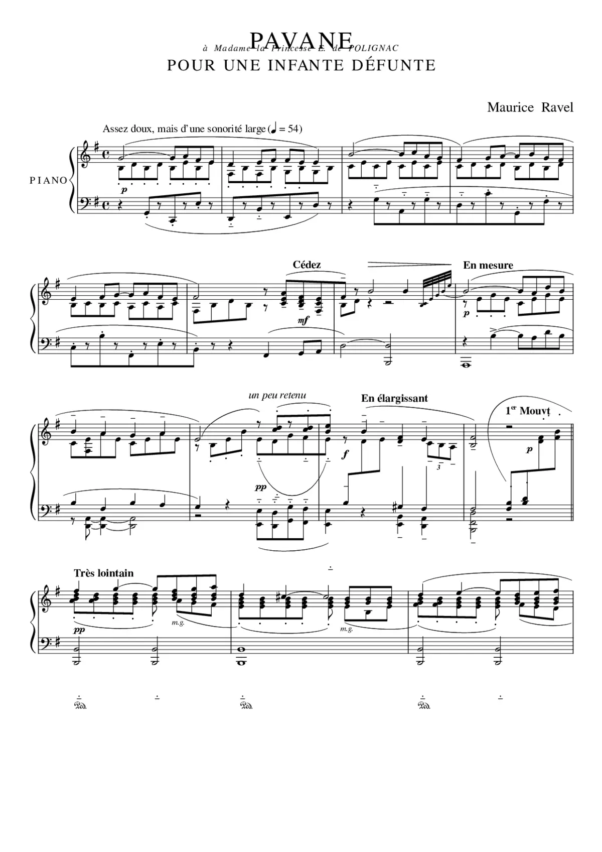 Pavane pour une infante défunte - Page 1