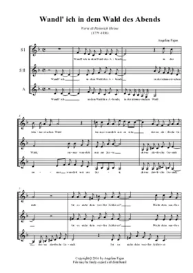 Wandl' ich in dem Wald des Abends