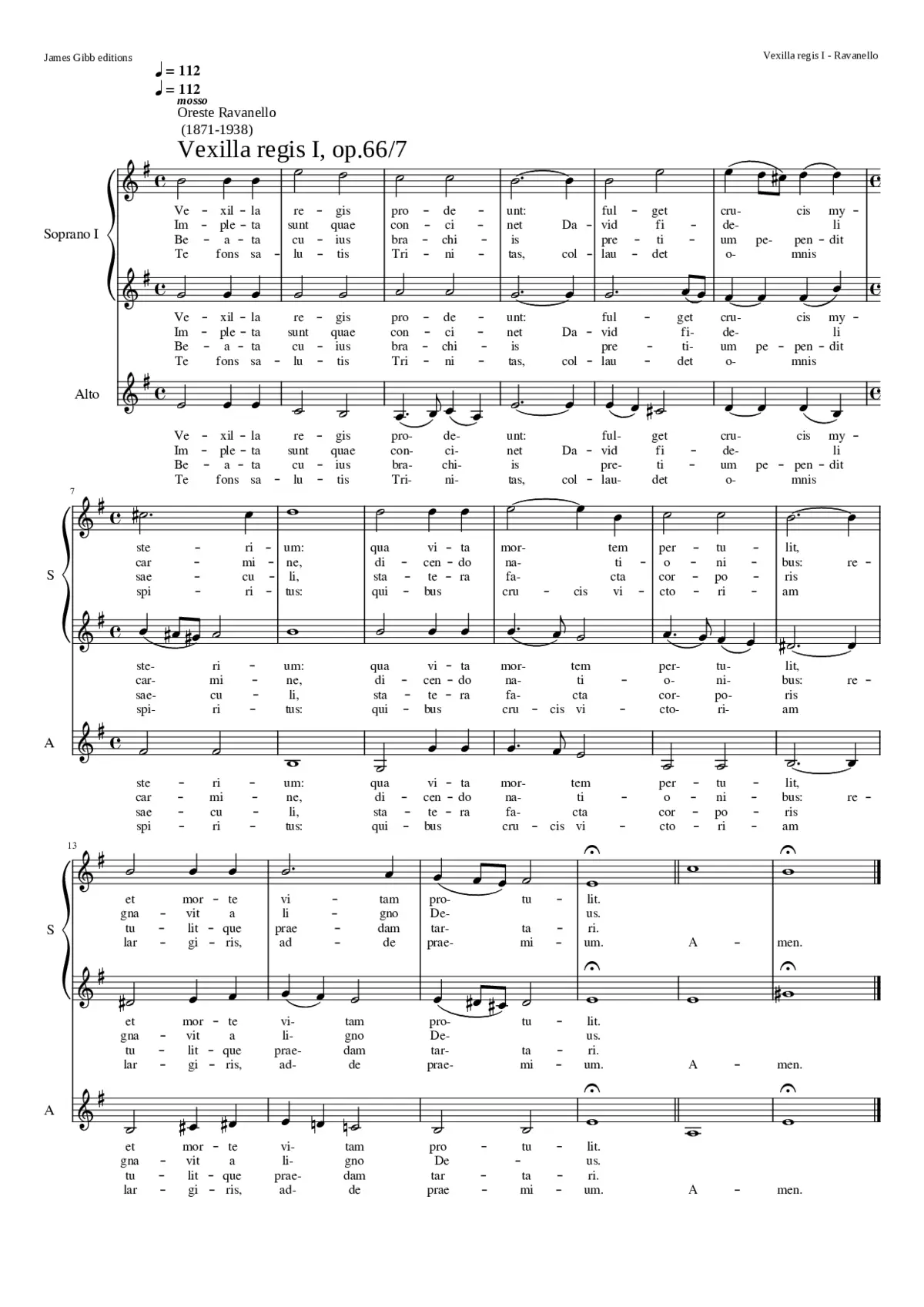 Vexilla regis I op.66/7 - Page 1