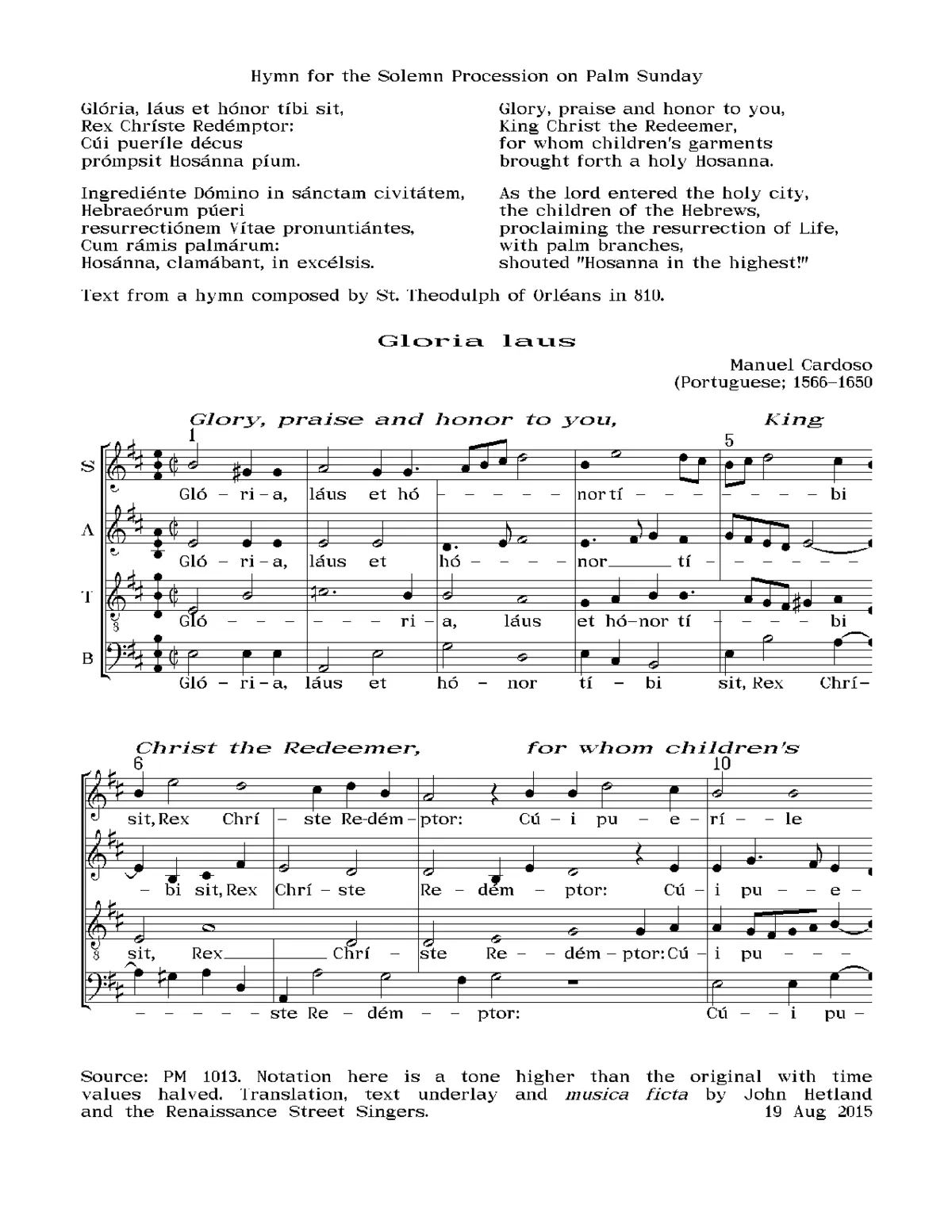 Gloria, laus et honor - Page 1