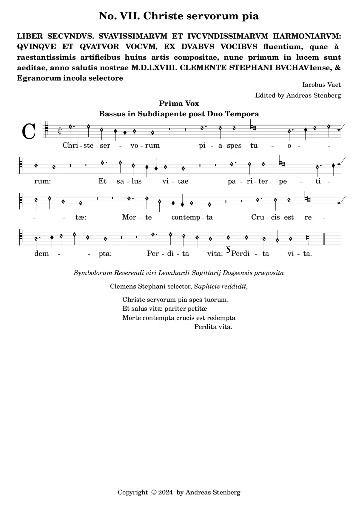 Christe servorum pia - Page 1