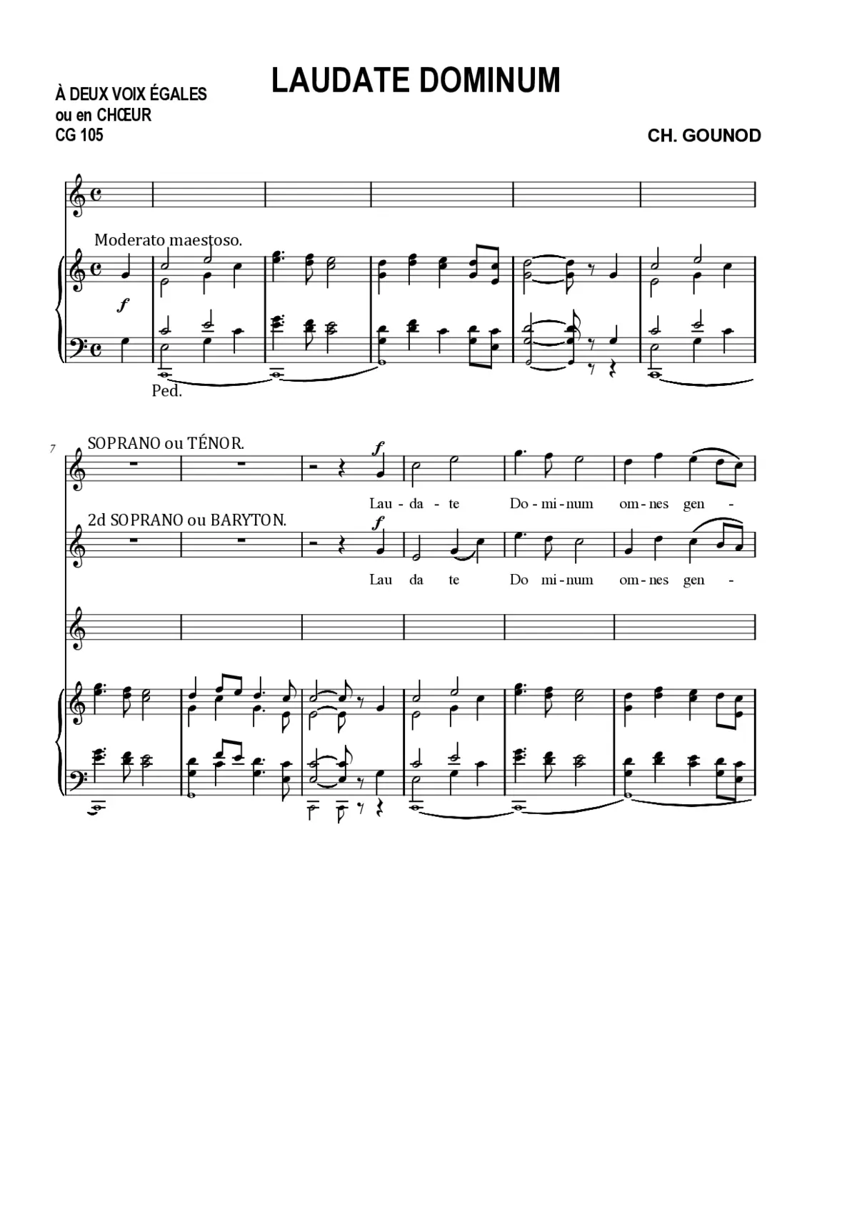 Laudate Dominum, CG 105 - Page 1