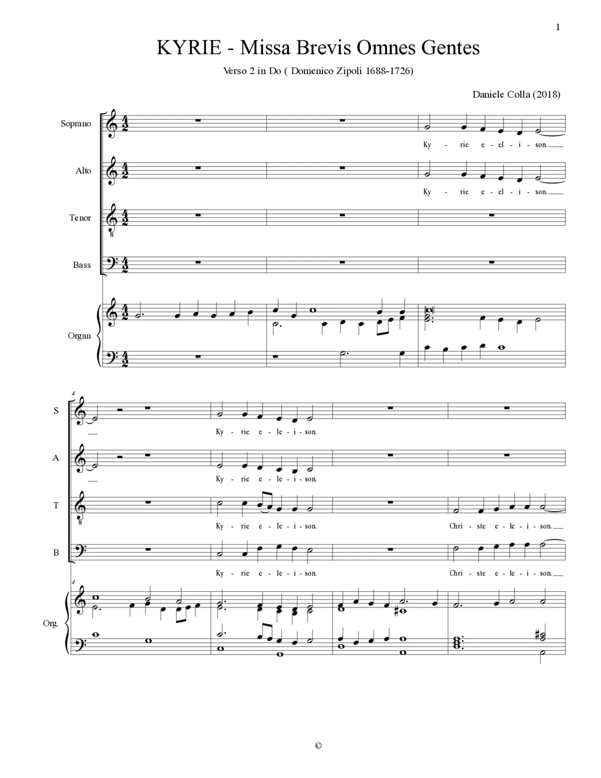 Missa brevis omnes gentes - Page 1