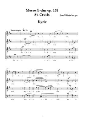 Missa in G, op. 151 St. Crucis