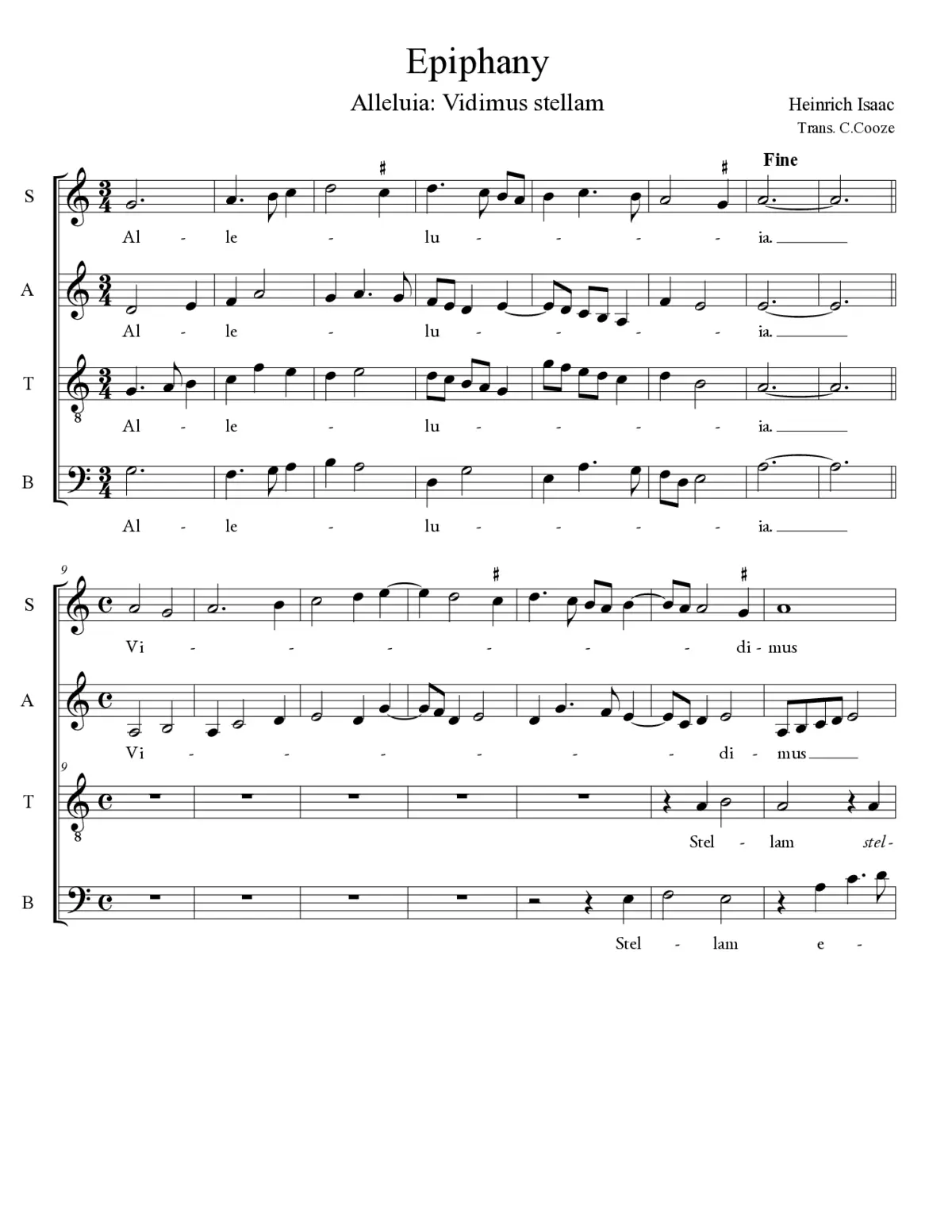 Alleluia: Vidimus stellam - Page 1