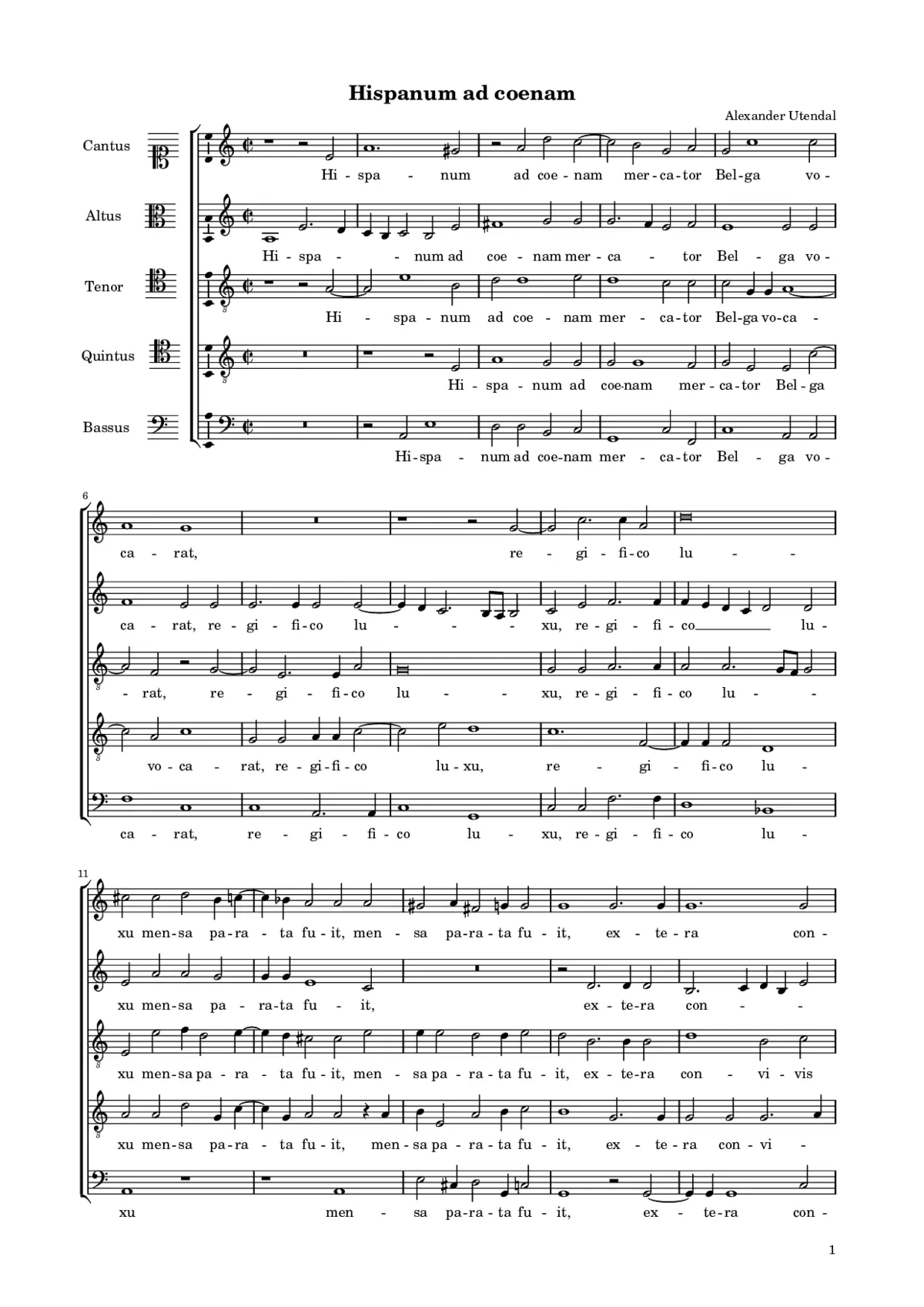 Hispanum ad coenam - Page 1