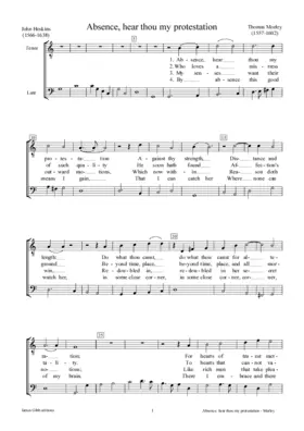 Absence, hear thou my protestation