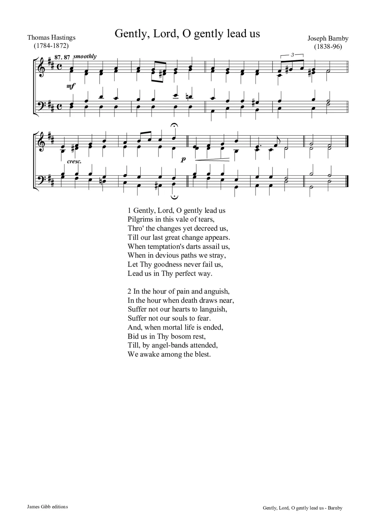 Gently, Lord, O gently lead us - Page 1