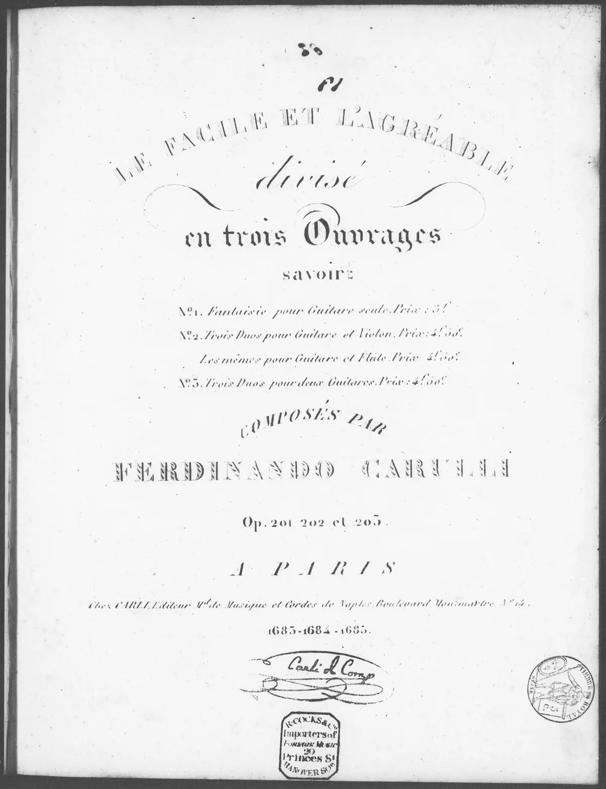 Fantaisie pour Guitare seule - Page 1
