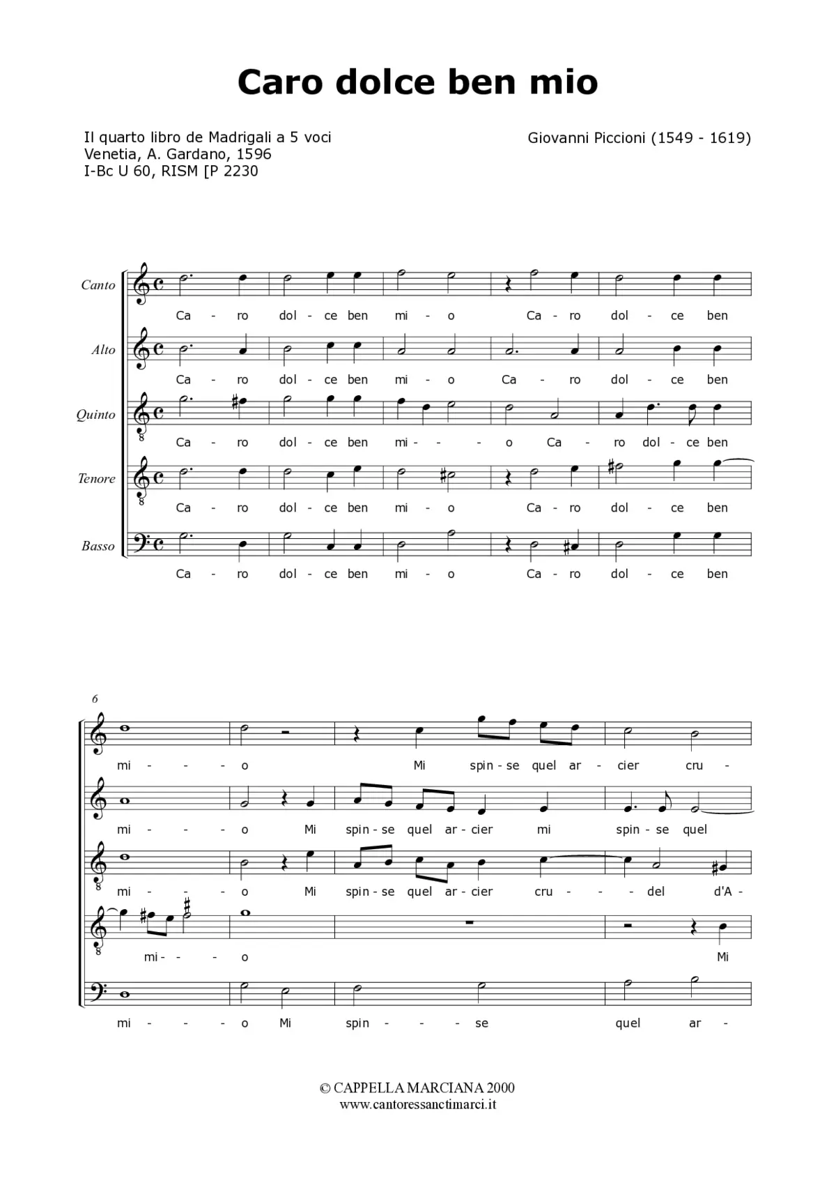 Caro dolce ben mio - Page 1