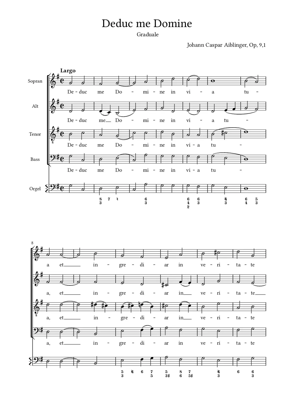 Deduc me Domine, Op. 9, No. 1 - Page 1
