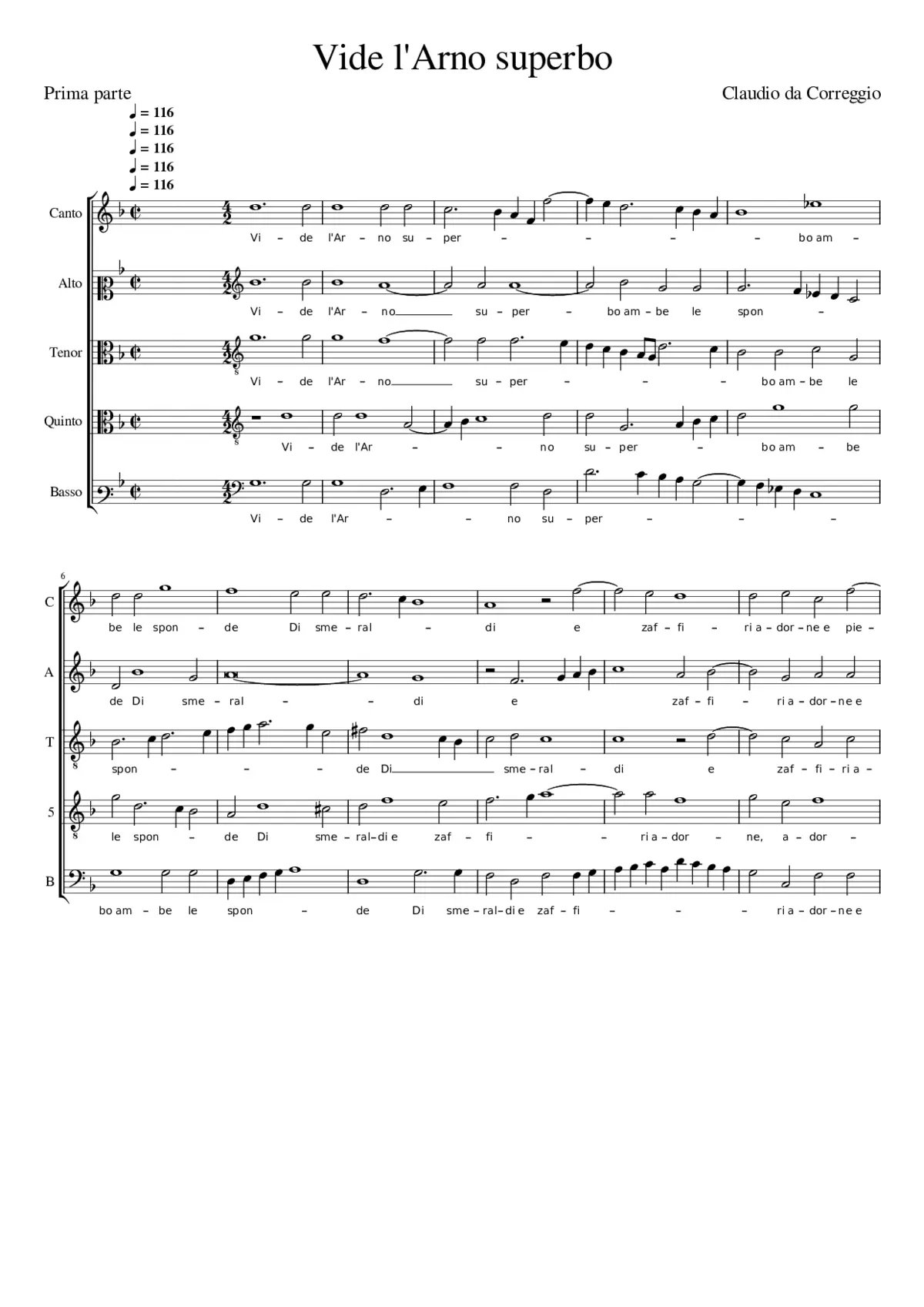 Vide l'Arno superbo - Page 1