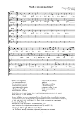 Quid concinunt pastores