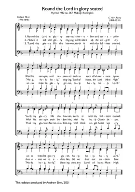 Round the Lord in glory seated