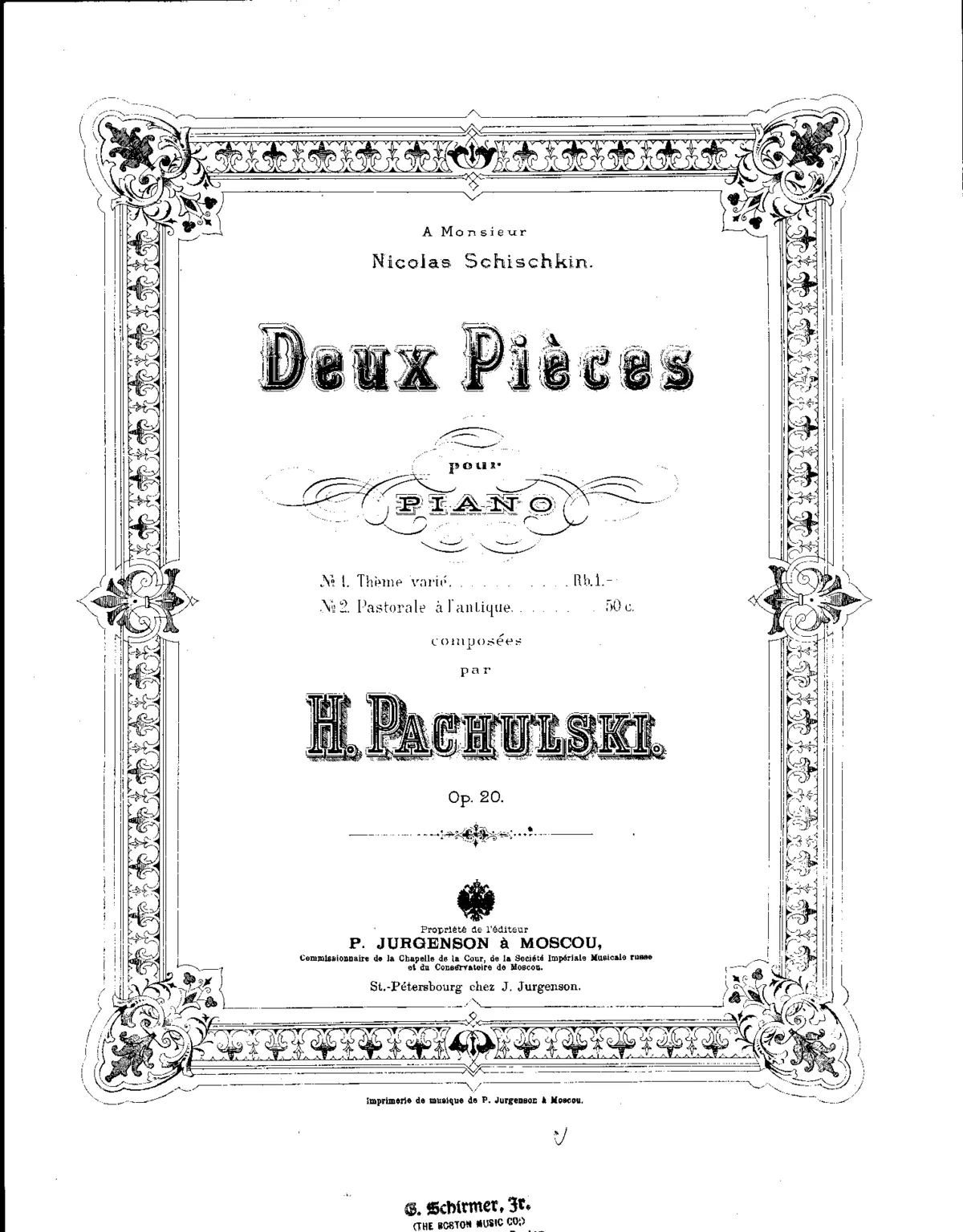 2 Pieces, Op.20 - Page 1