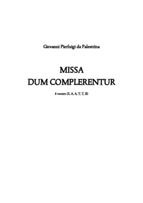 Missa Dum complerentur