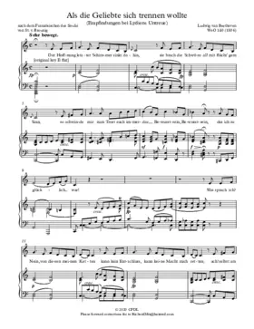 Als die Geliebte sich trennen wollte, WoO 138