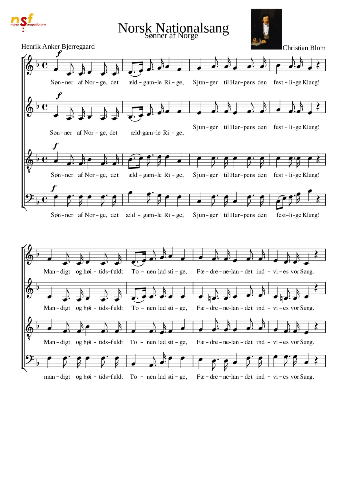 Norsk Nationalsang - Page 1