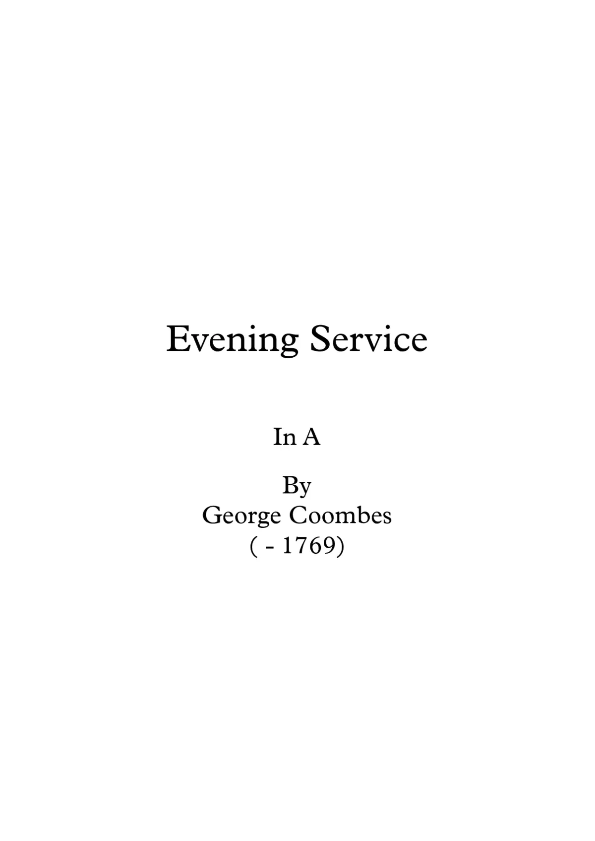 Evening Canticles in A - Page 1