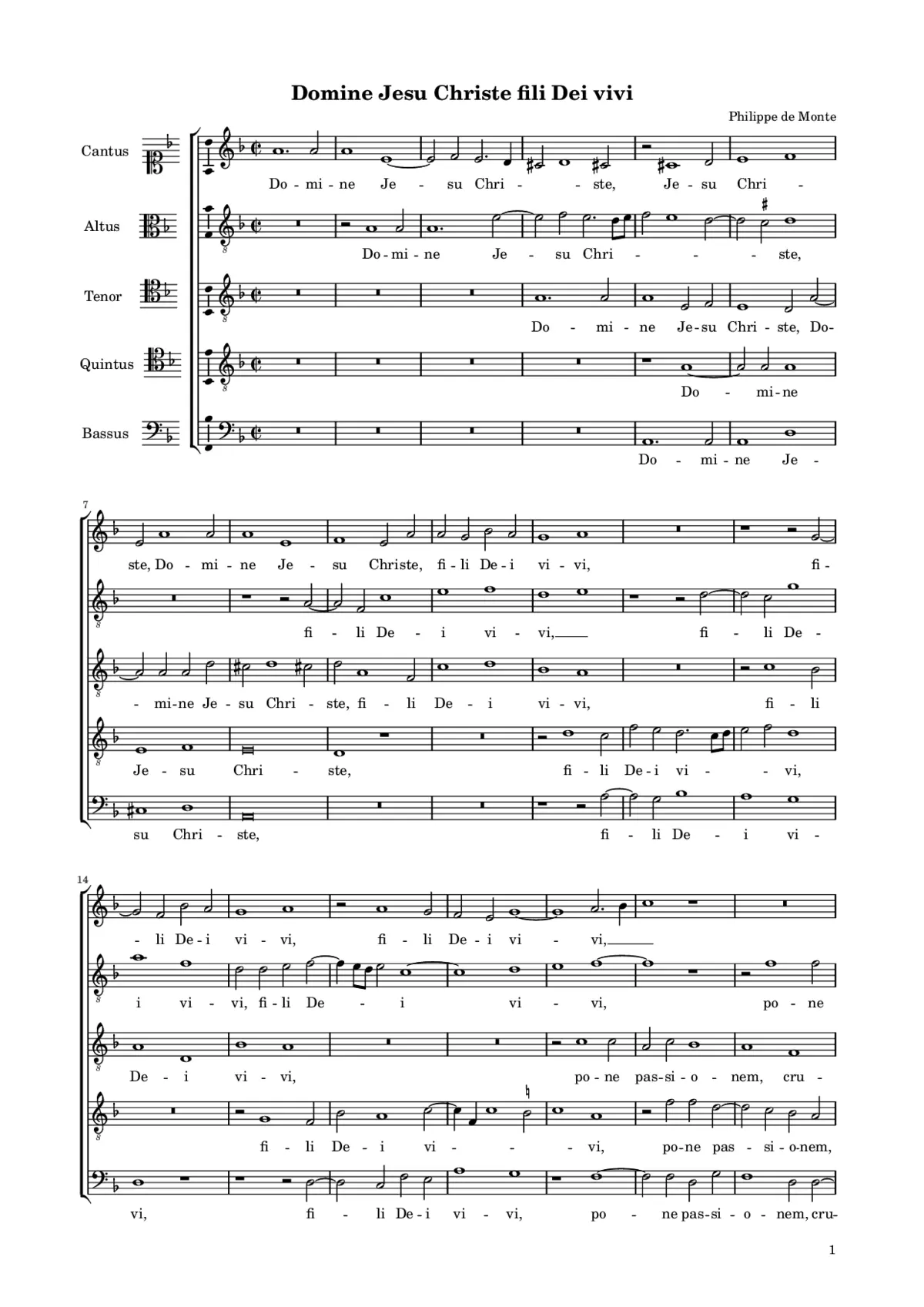 Domine Jesu Christe fili Dei vivi - Page 1
