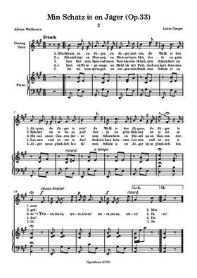 Min Schatz is en Jäger, Op.33