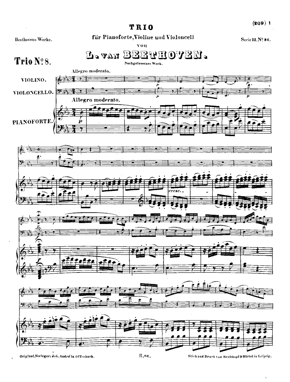 Piano Trio in E-flat major - Page 1