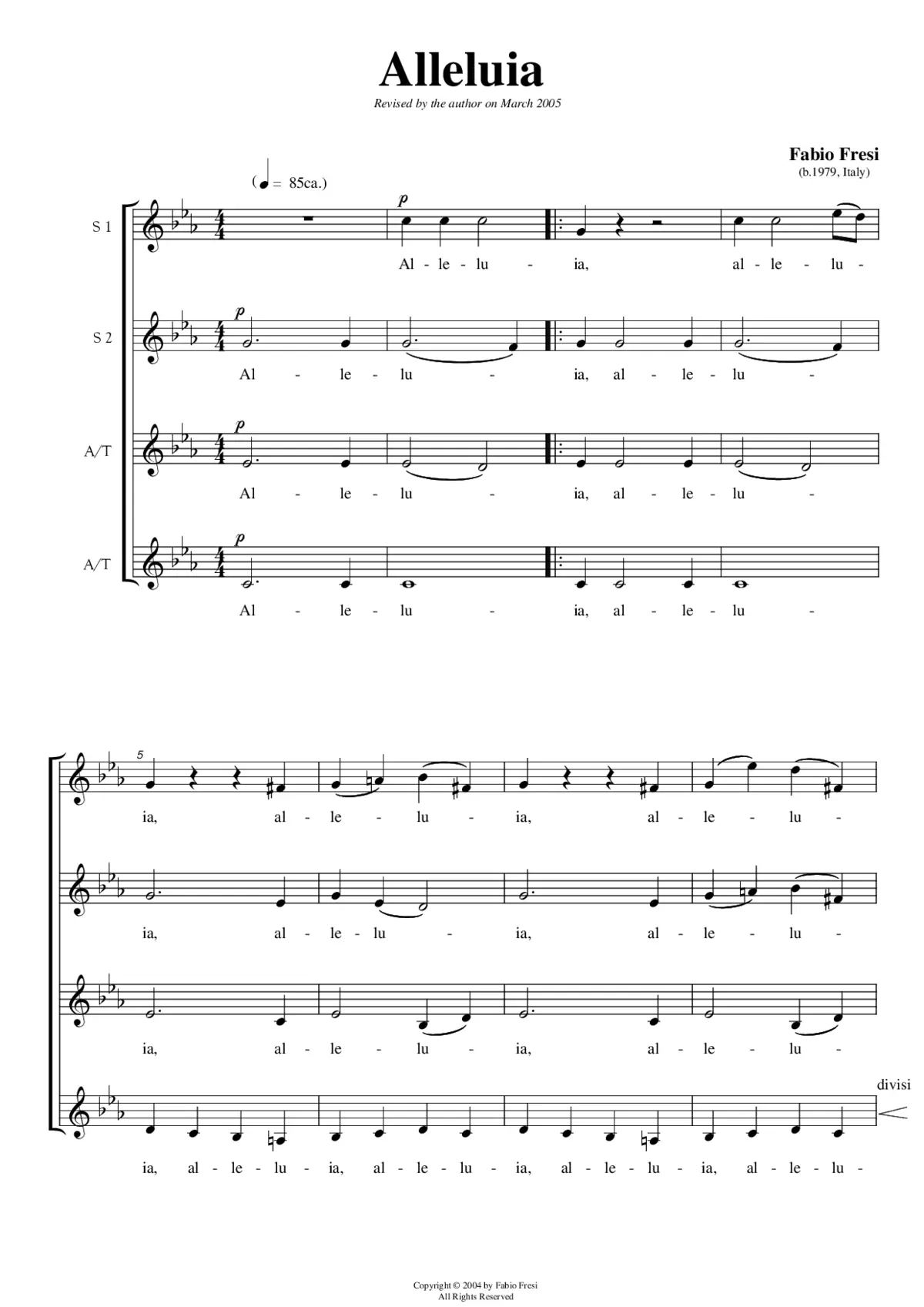 Alleluia - Page 1