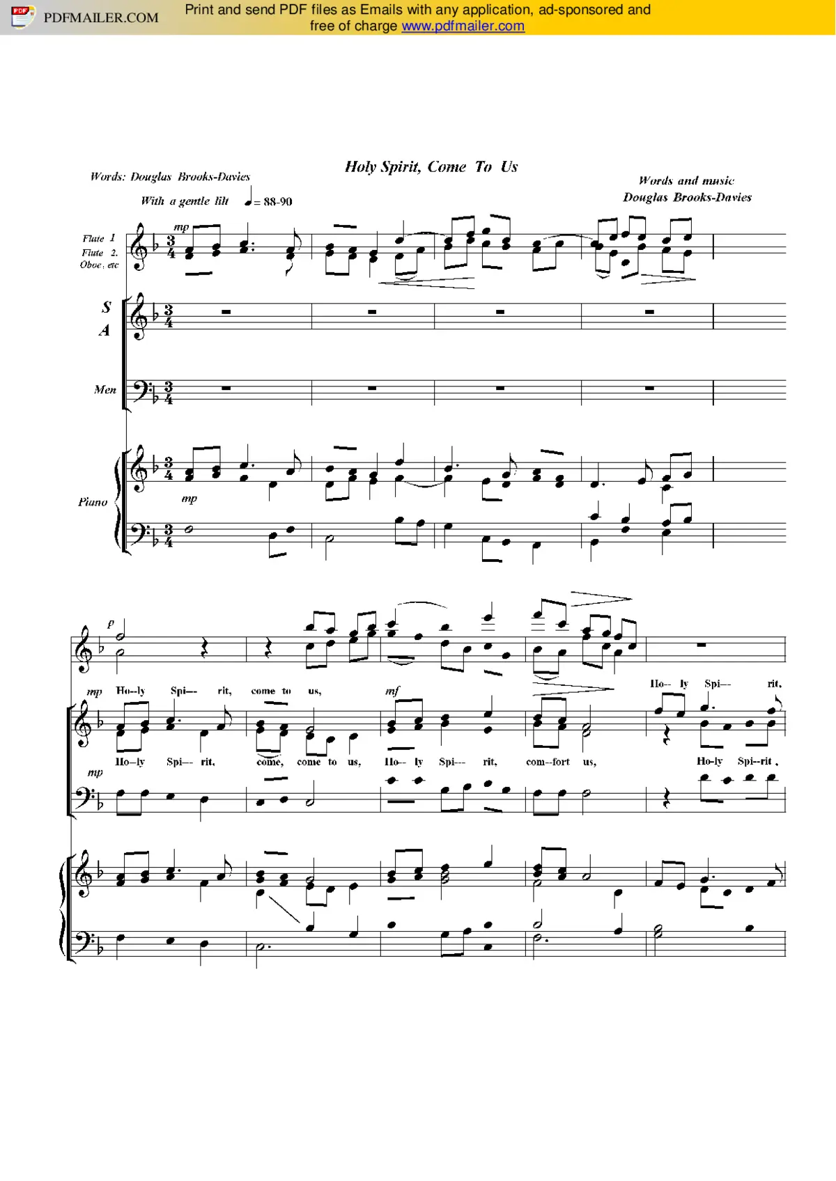 Holy Spirit, come to us - Page 1