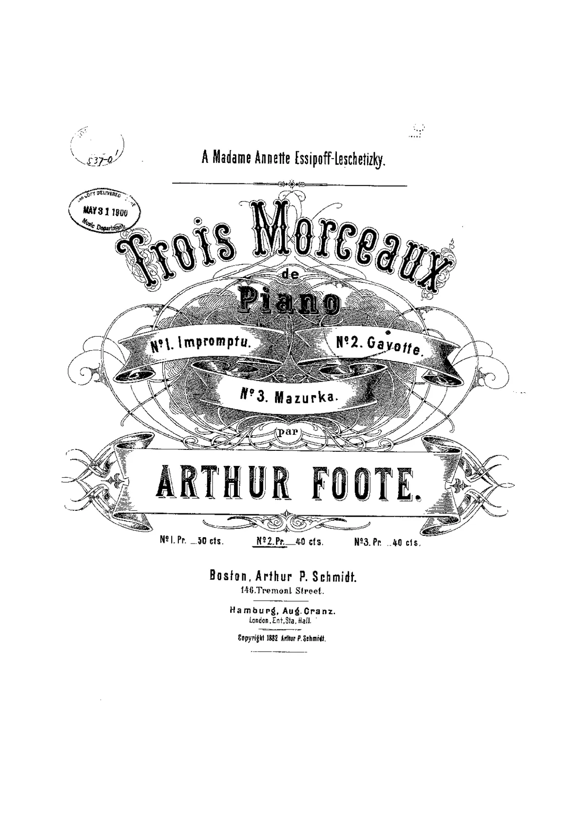 Trois Morceaux - Page 1