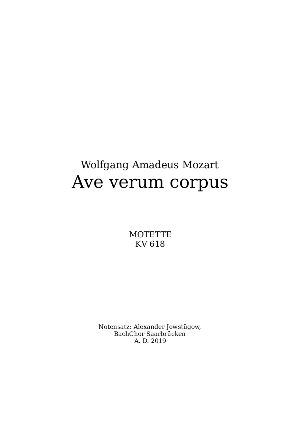 Ave verum corpus K.618 - Page 1