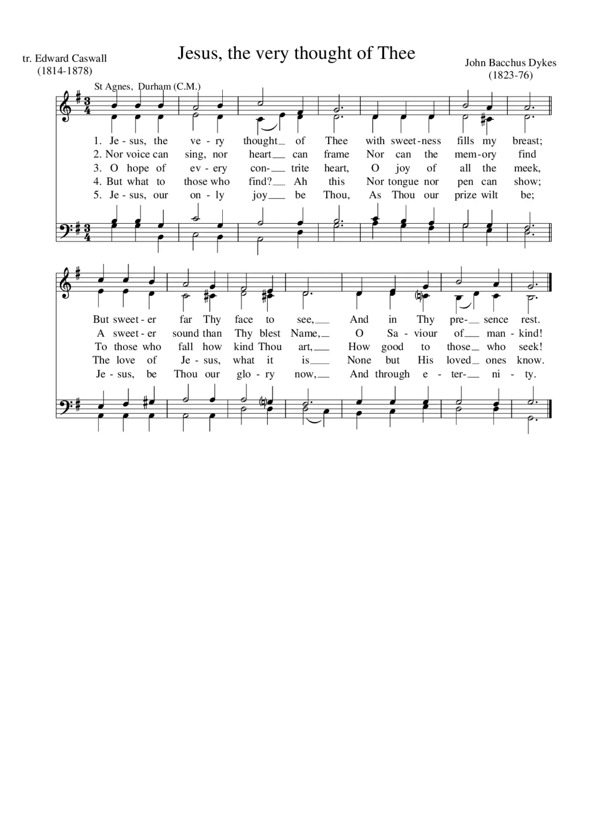 Jesus, the very thought of thee - Page 1