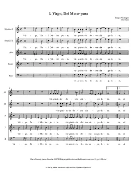 Virgo, Dei Mater pura